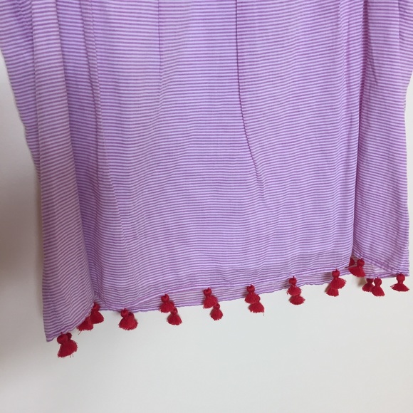 Vineyard Vines Square Neck Tassel Striped Tank Top - Picture 3 of 4